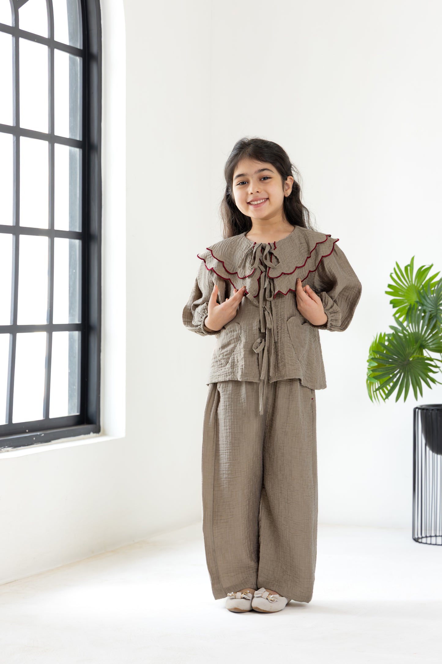 Mocha Tie-Up Coord Set