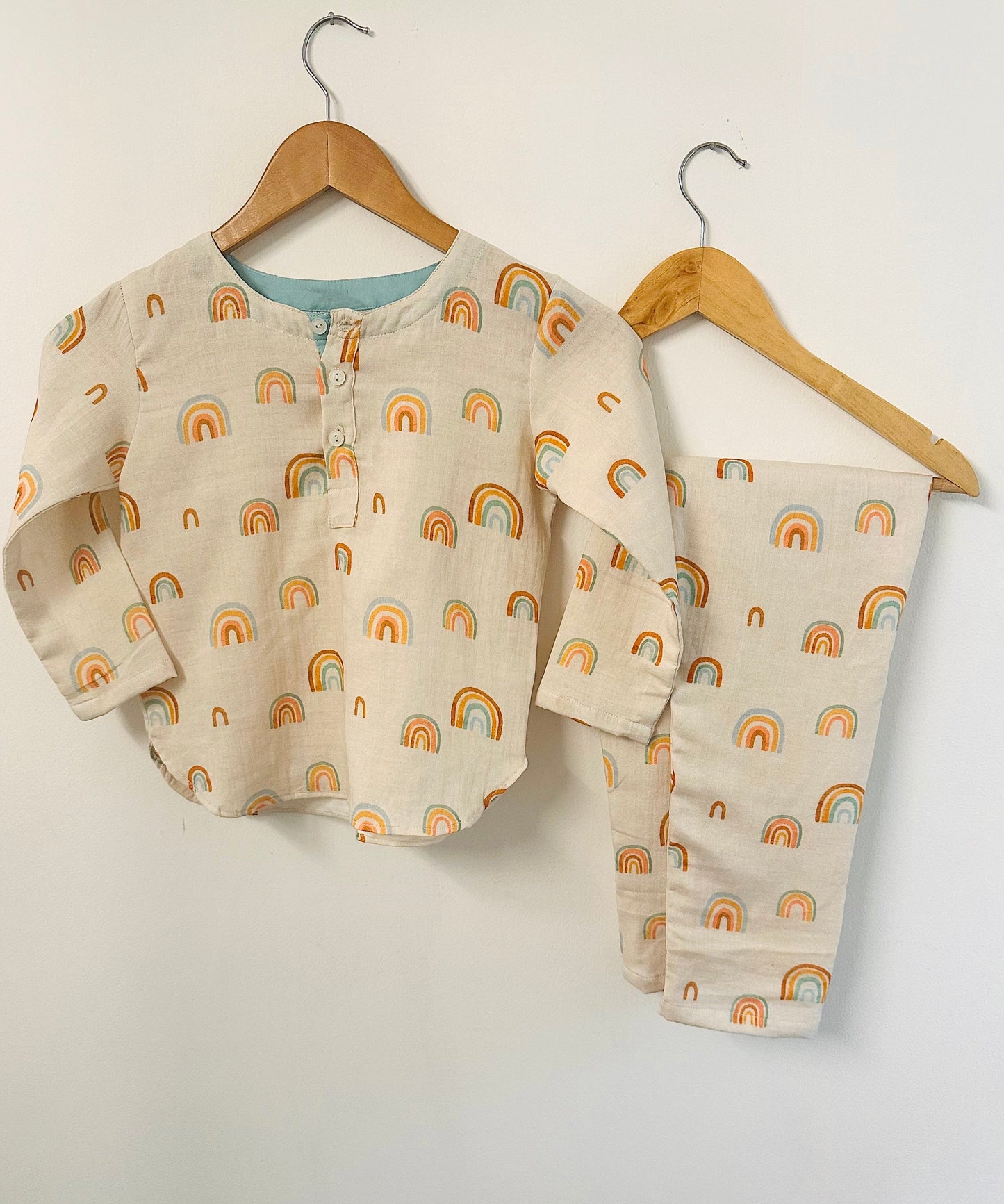 Boho Rainbow Loungewear Set For Boy With a Matching Dino RISA DREAMWORLD