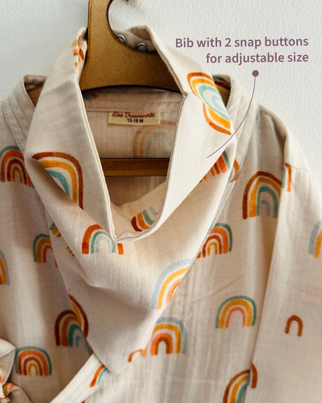Boho Rainbow Romper With Dino RISA DREAMWORLD