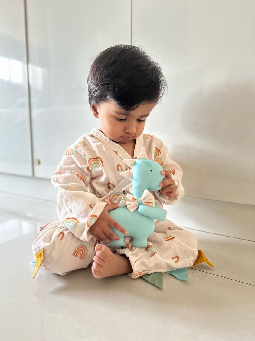 Boho Rainbow Romper With Dino RISA DREAMWORLD