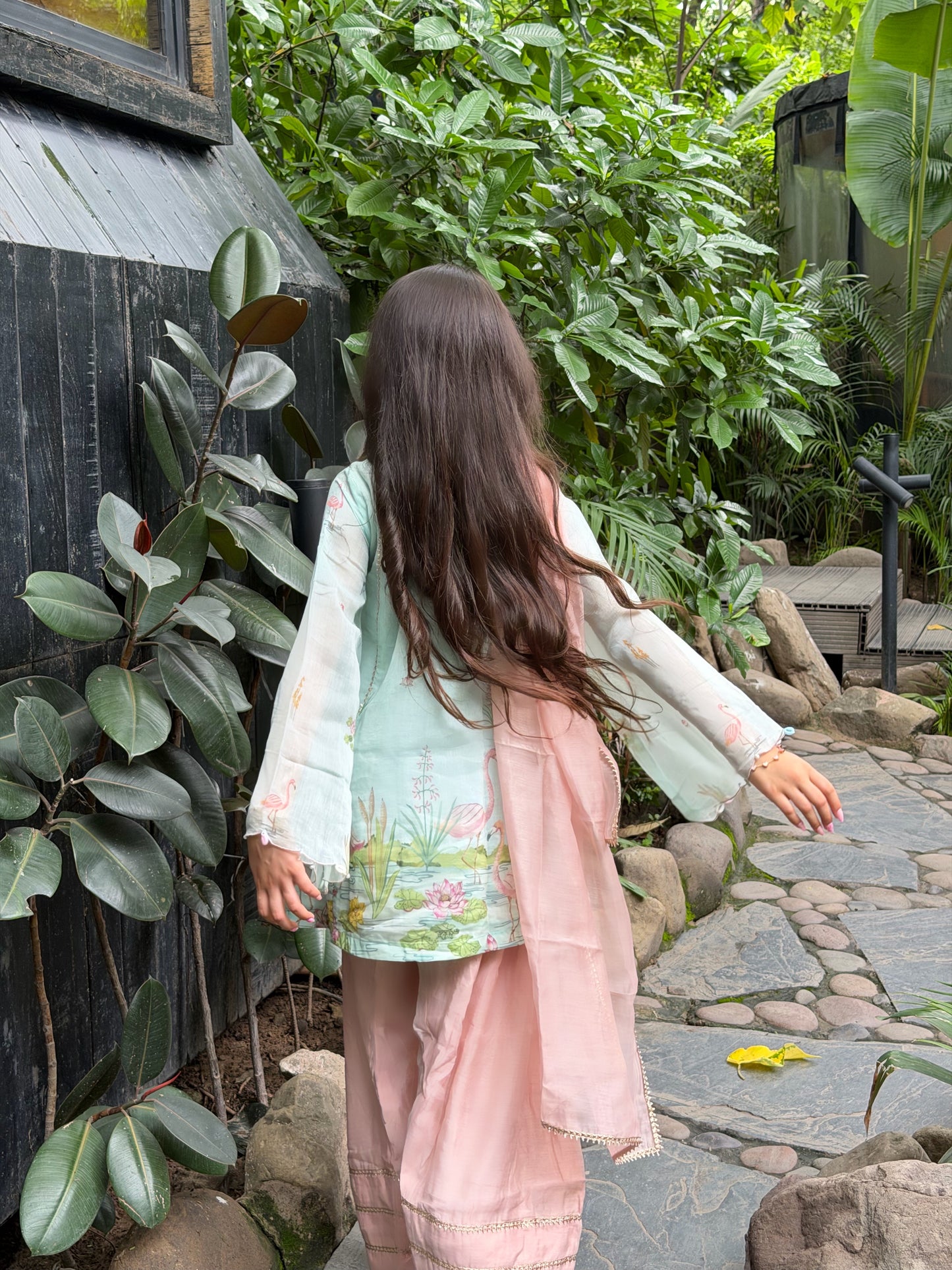Pastel Blue Farshi Salwar Set