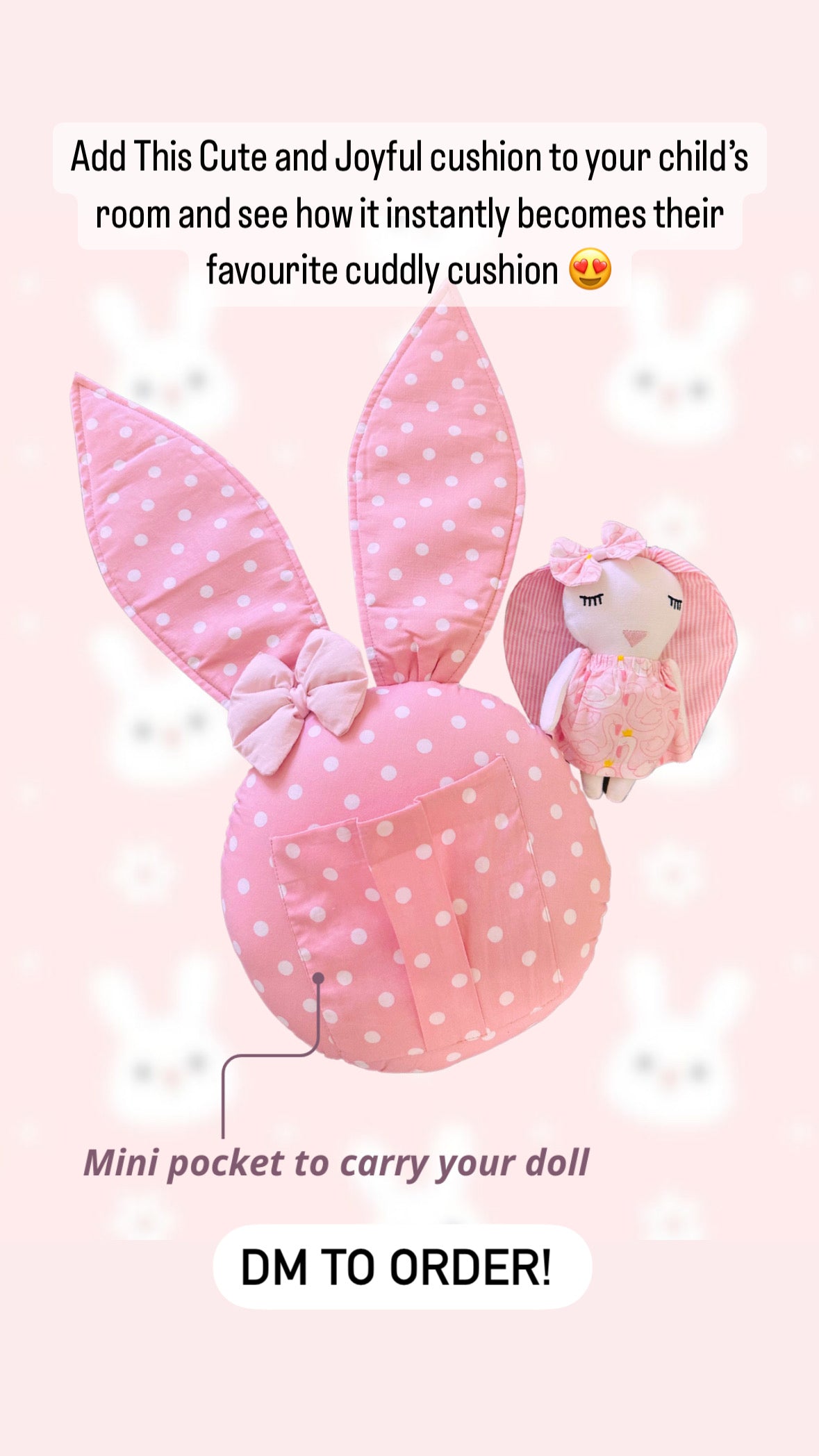 The Polka Bunny Cushion