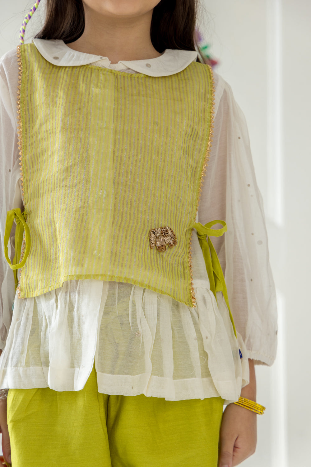 Regal Coord Set - Earthy Lime Green