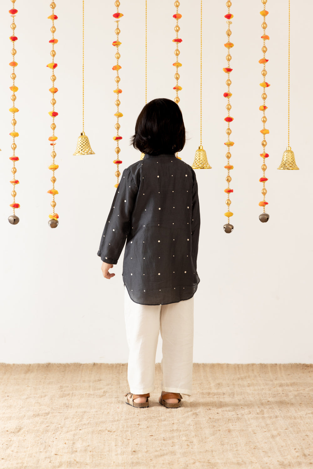 Black & Gold Kurta Set