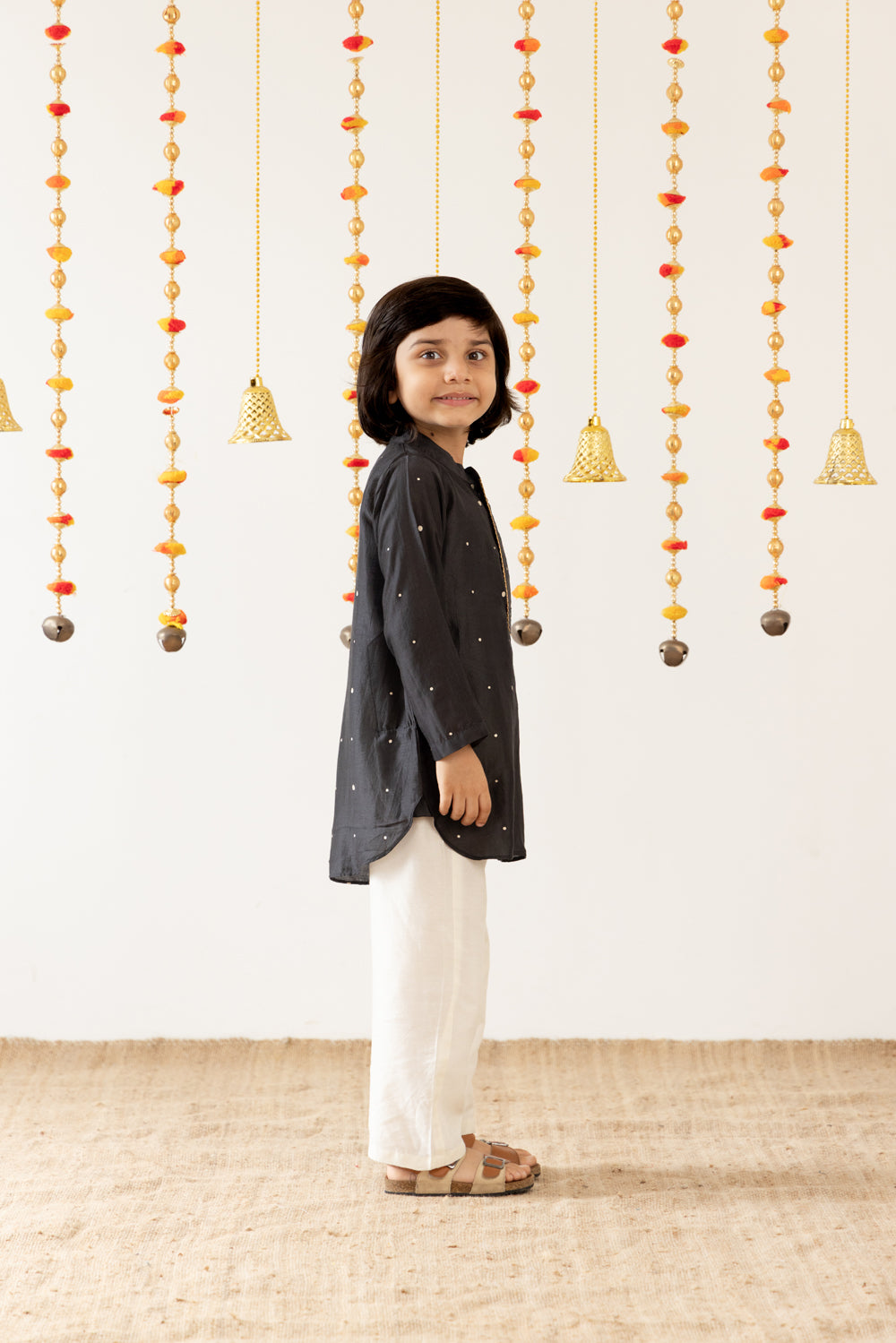 Black & Gold Kurta Set
