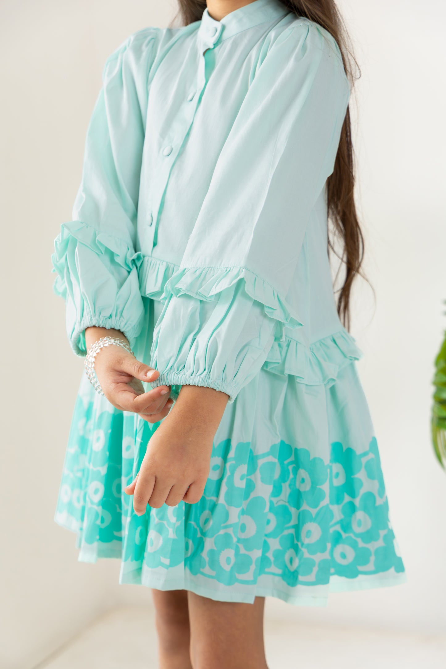 Sea Blue Flared Dress