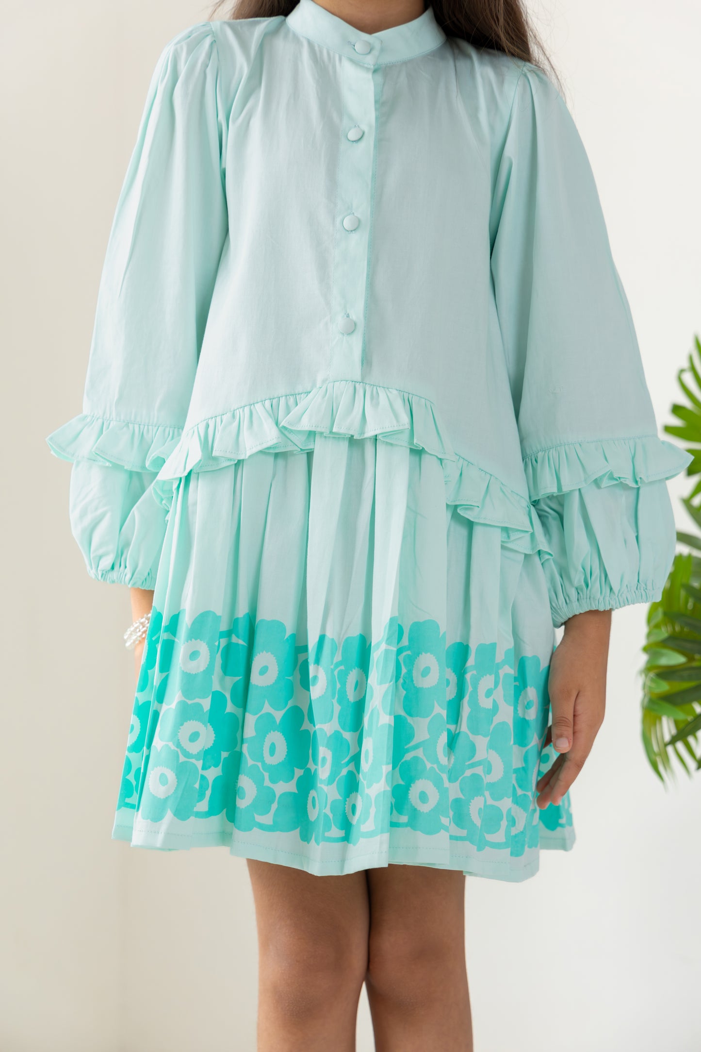 Sea Blue Flared Dress
