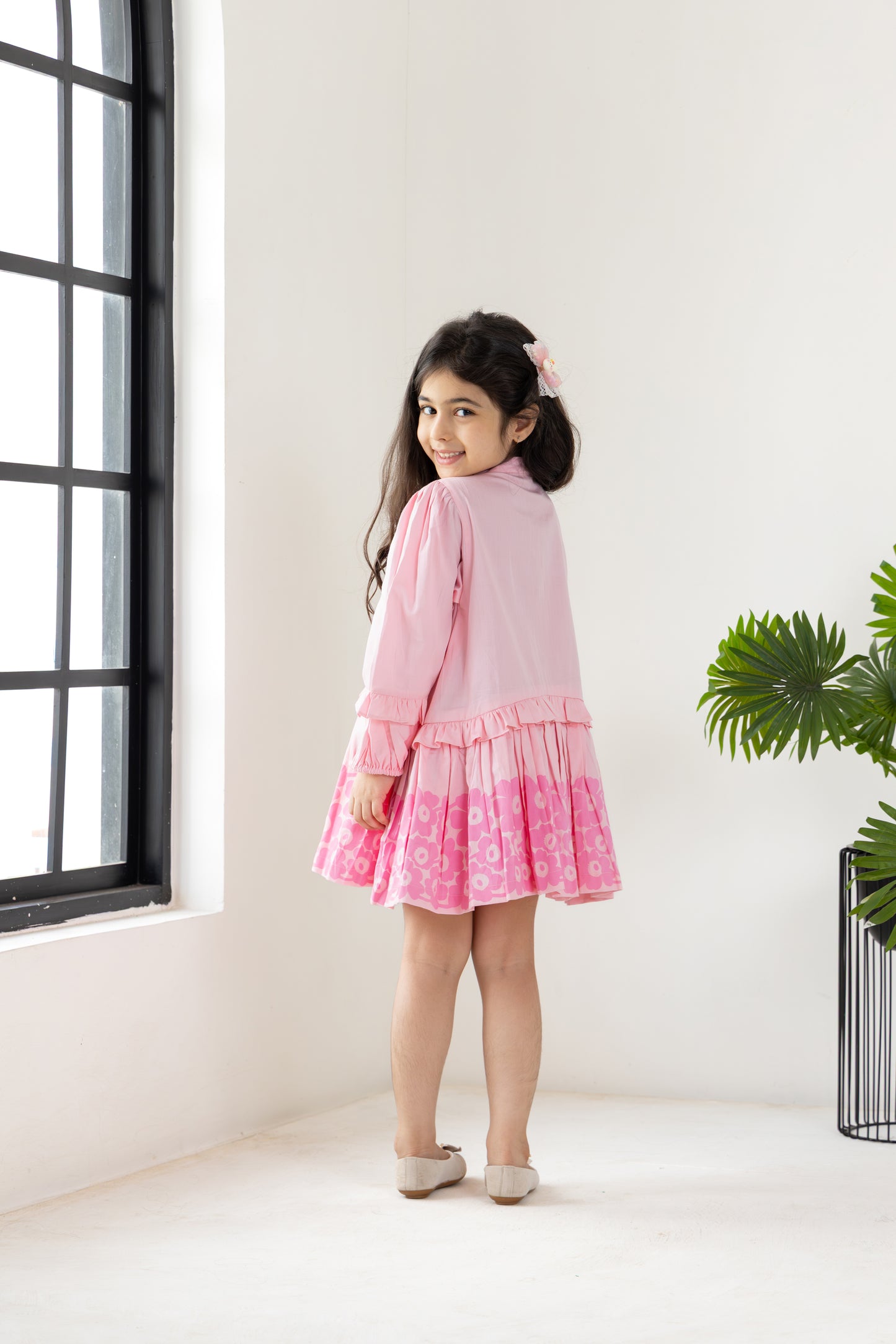 Pink Flared Dress