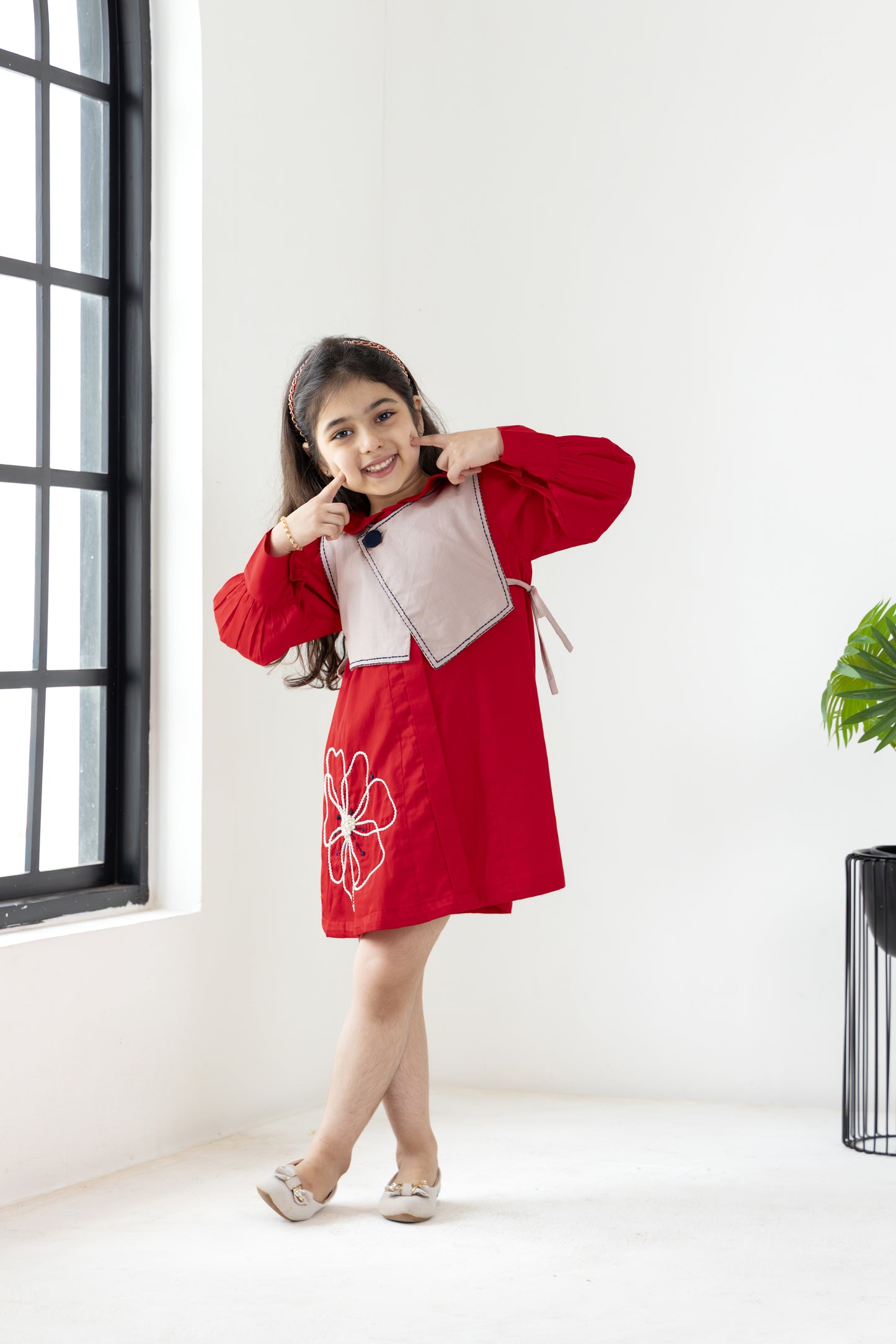 Red Waistcoat Dress
