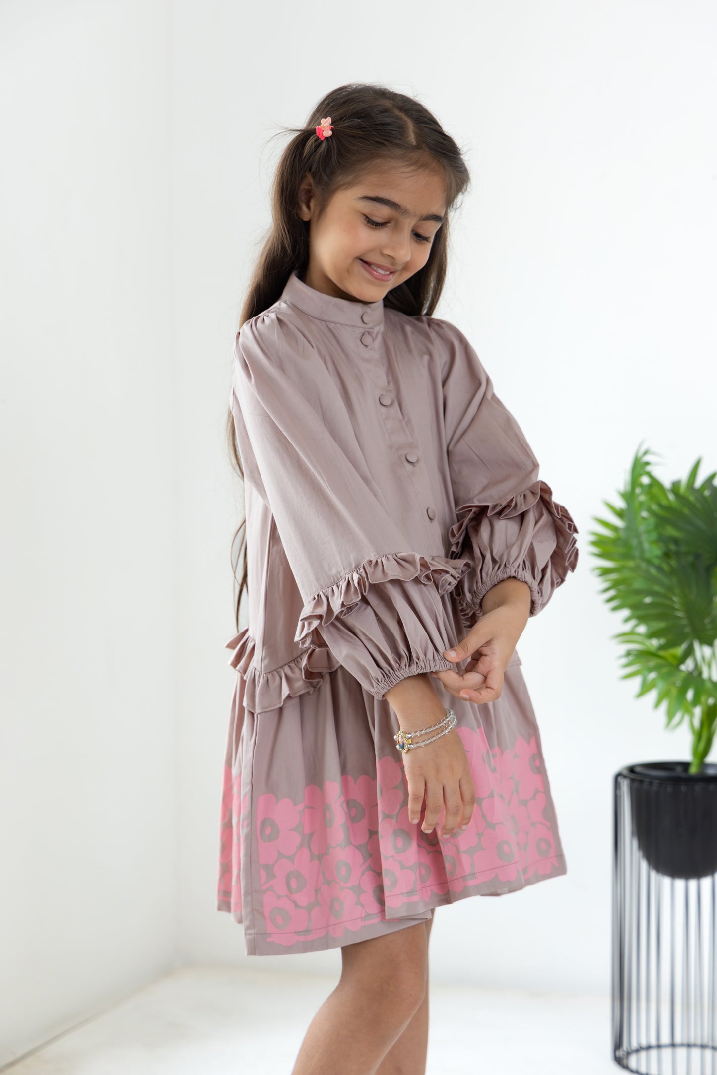 Beige Flared Dress