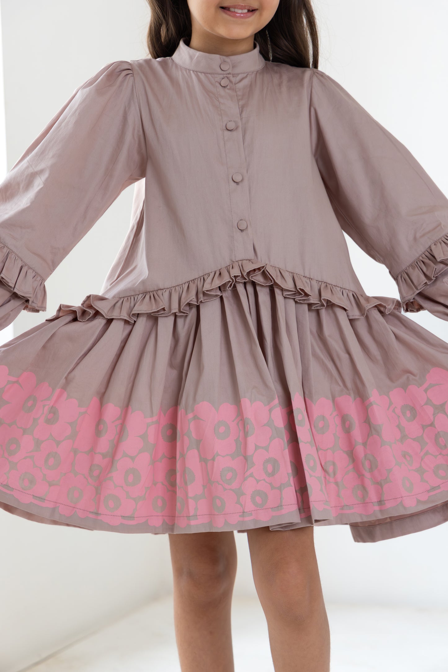 Beige Flared Dress