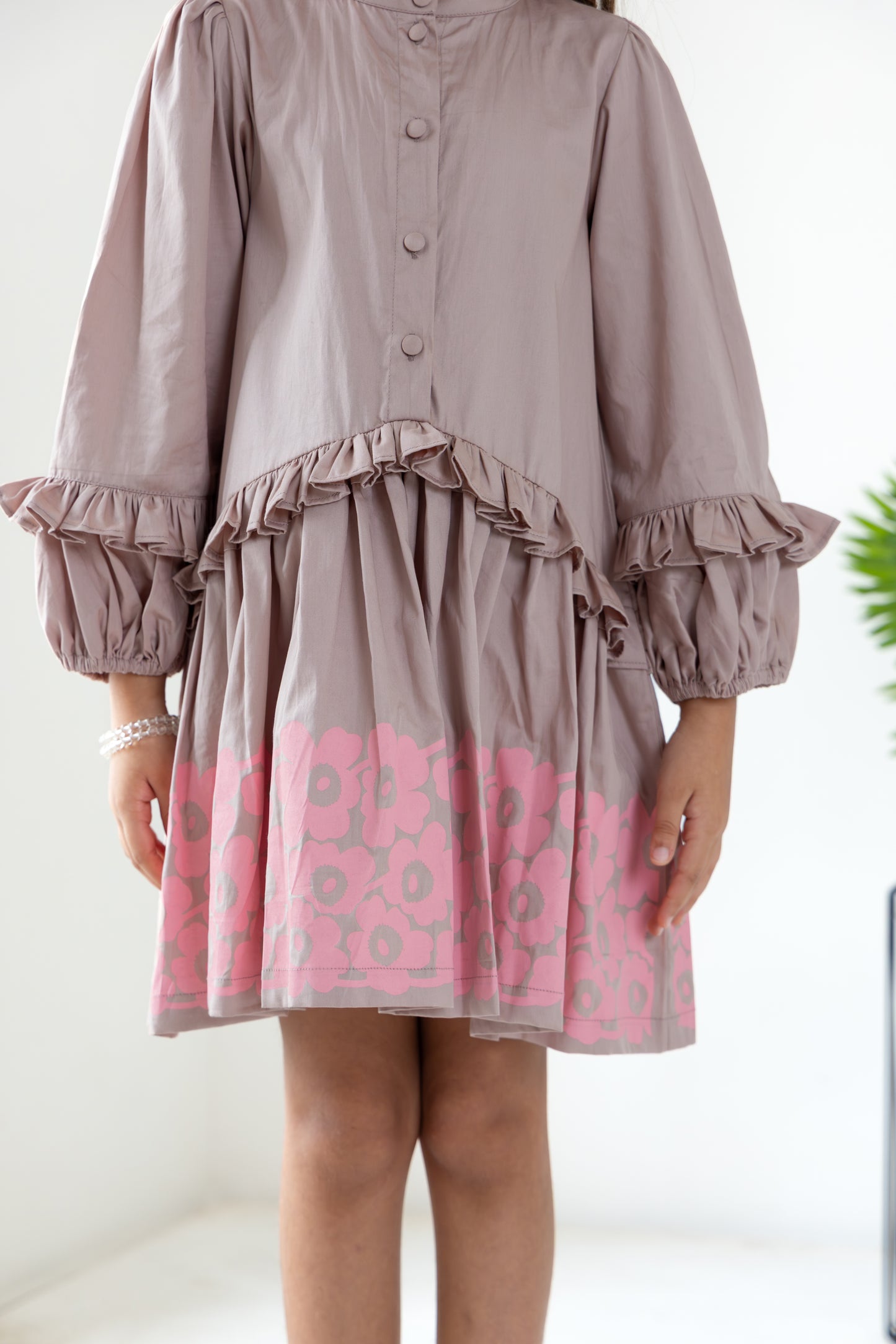 Beige Flared Dress