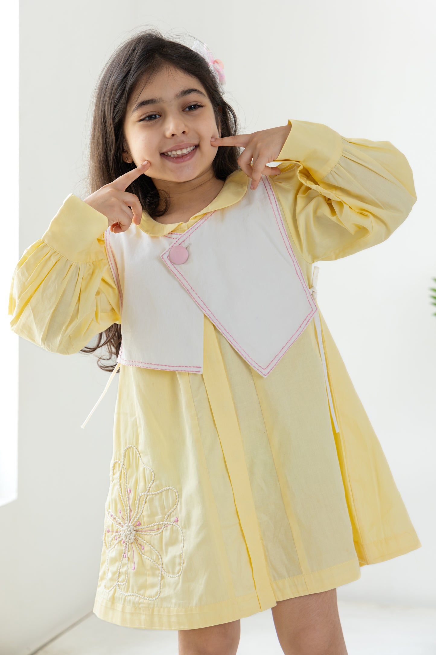 Butter Yellow Waistcoat Dress