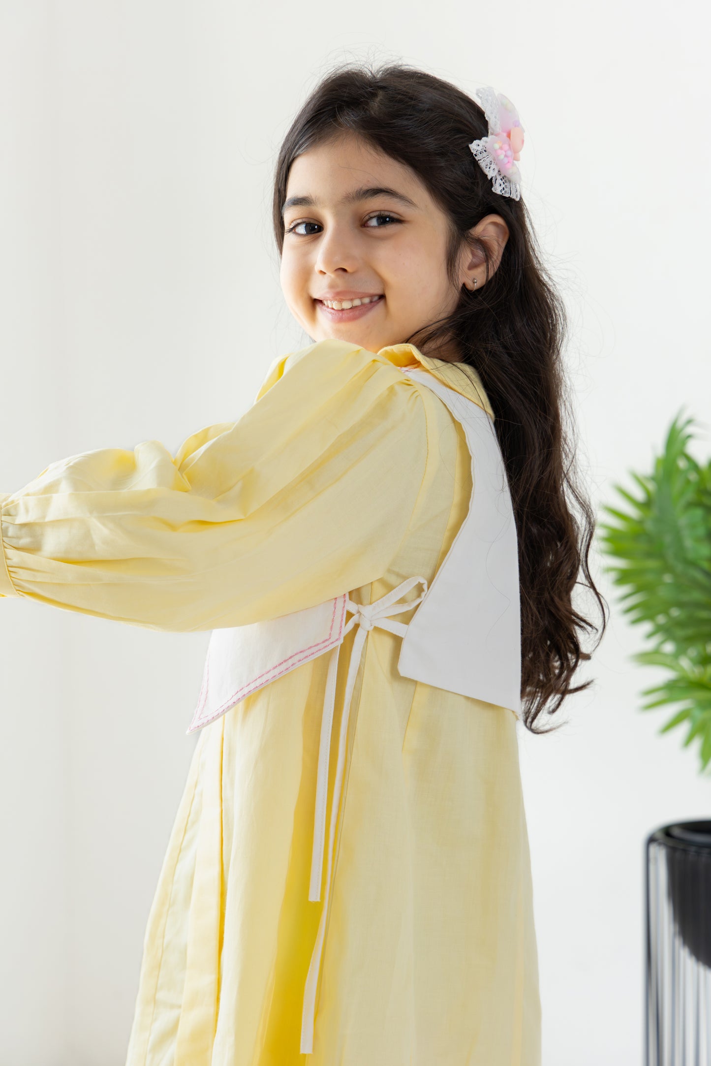 Butter Yellow Waistcoat Dress