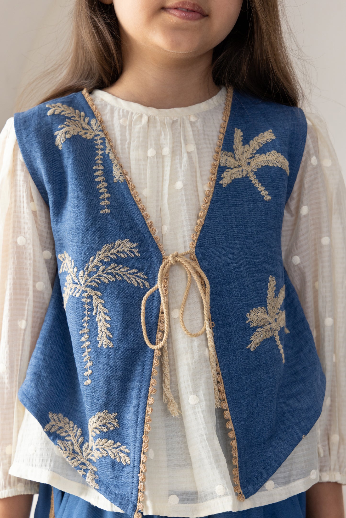 Blue Palms Waistcoat Co-ord Set