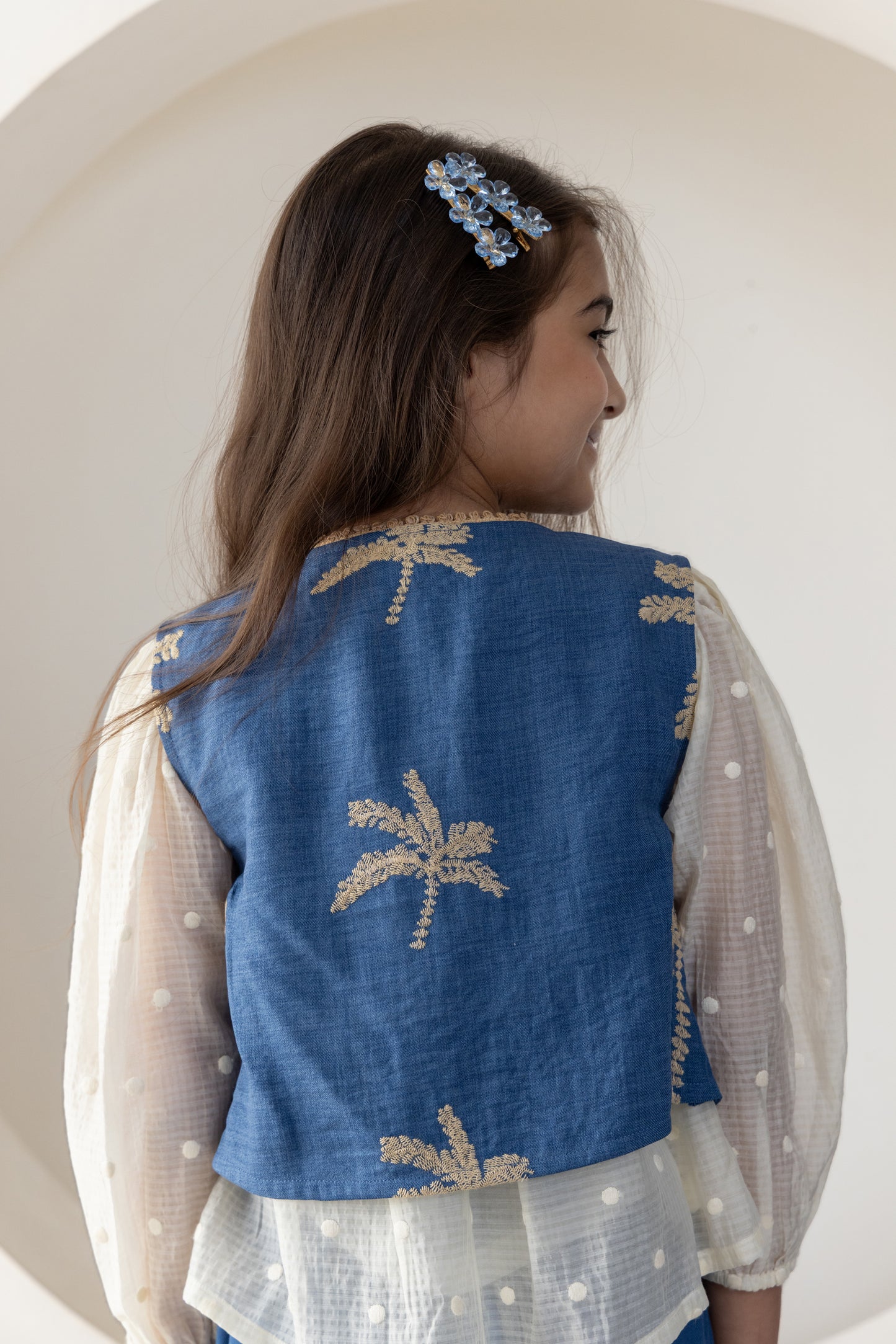Blue Palms Waistcoat Co-ord Set