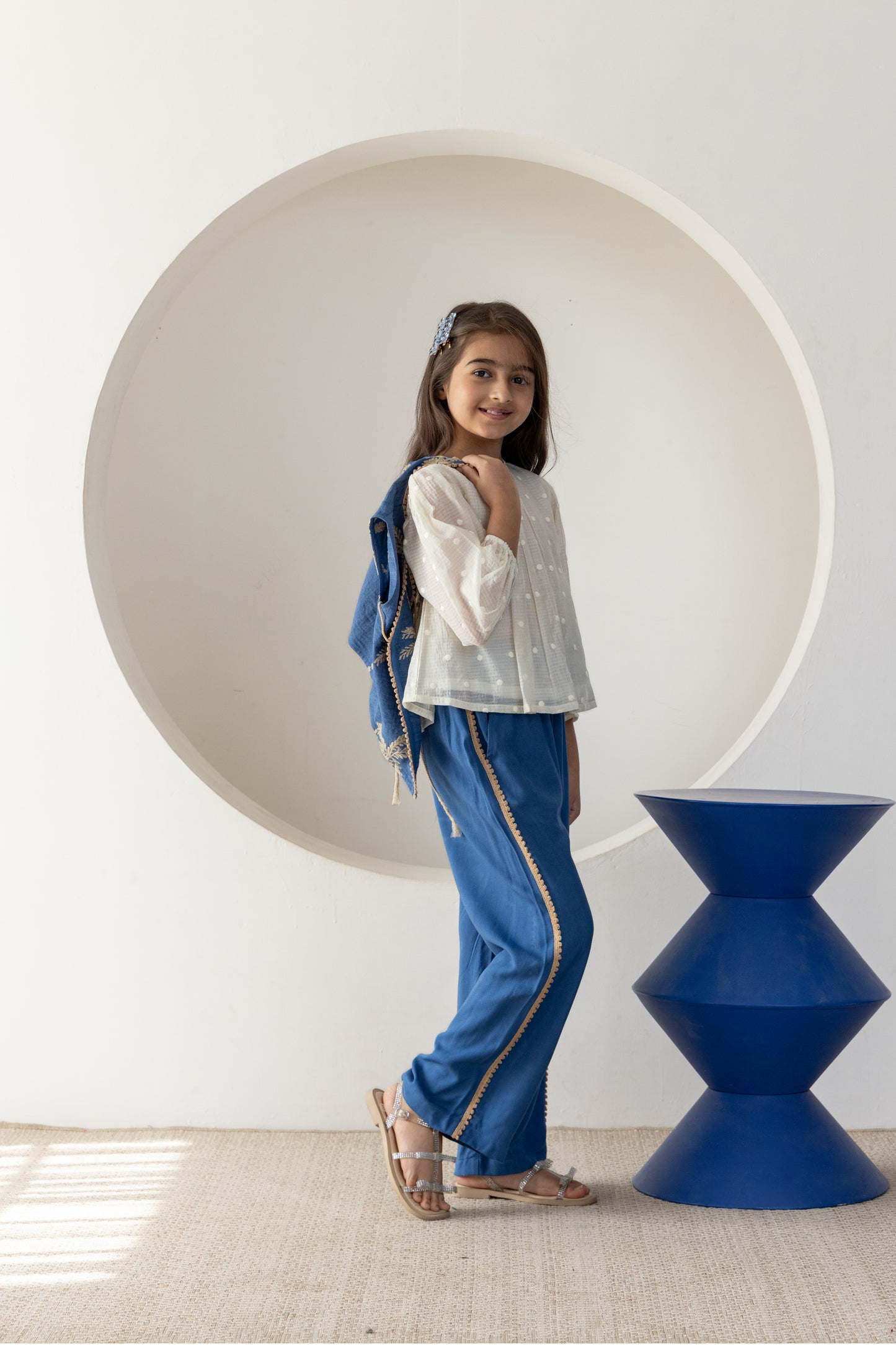 Blue Palms Waistcoat Co-ord Set