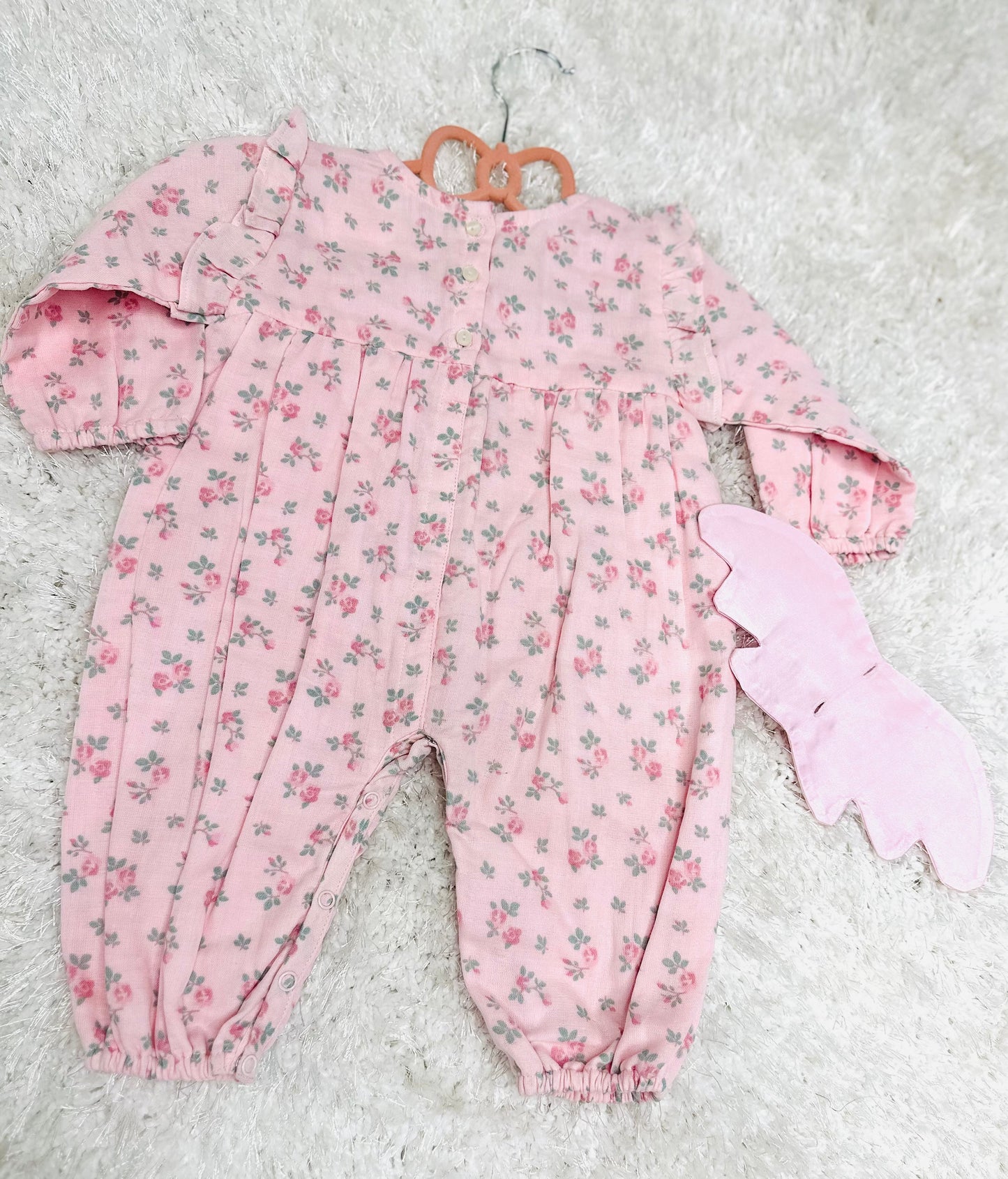 Pink Rose Romper Set With Mimi Bunny Doll - RISA DREAMWORLD