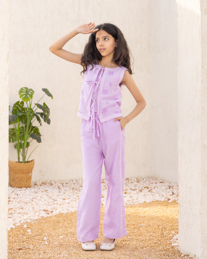 Lavender Tatami Embroidery-Top