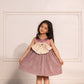 Pleated Pink Satin Dress With Oversized Droopy Bow