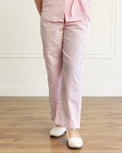 Pink Checkered-Trousers