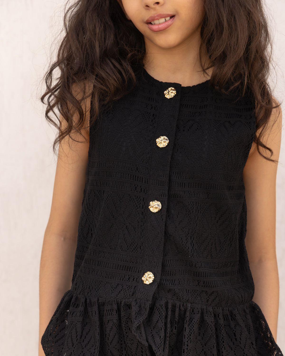 Black Peplum Top With Pants-Co-ord Set
