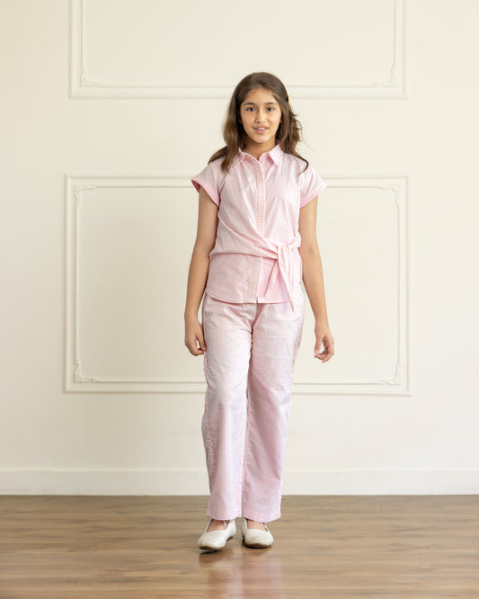 Pink Checkered-Trousers