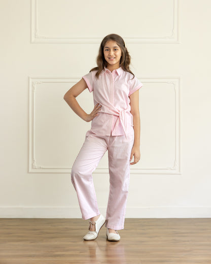 Pink Checkered-Trousers