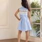 Crochet Lace Blue Dress