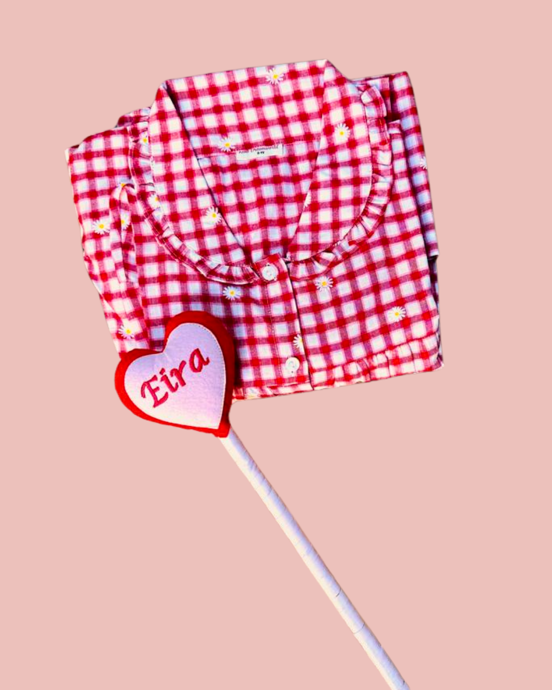 Daisy Red Gingham Set