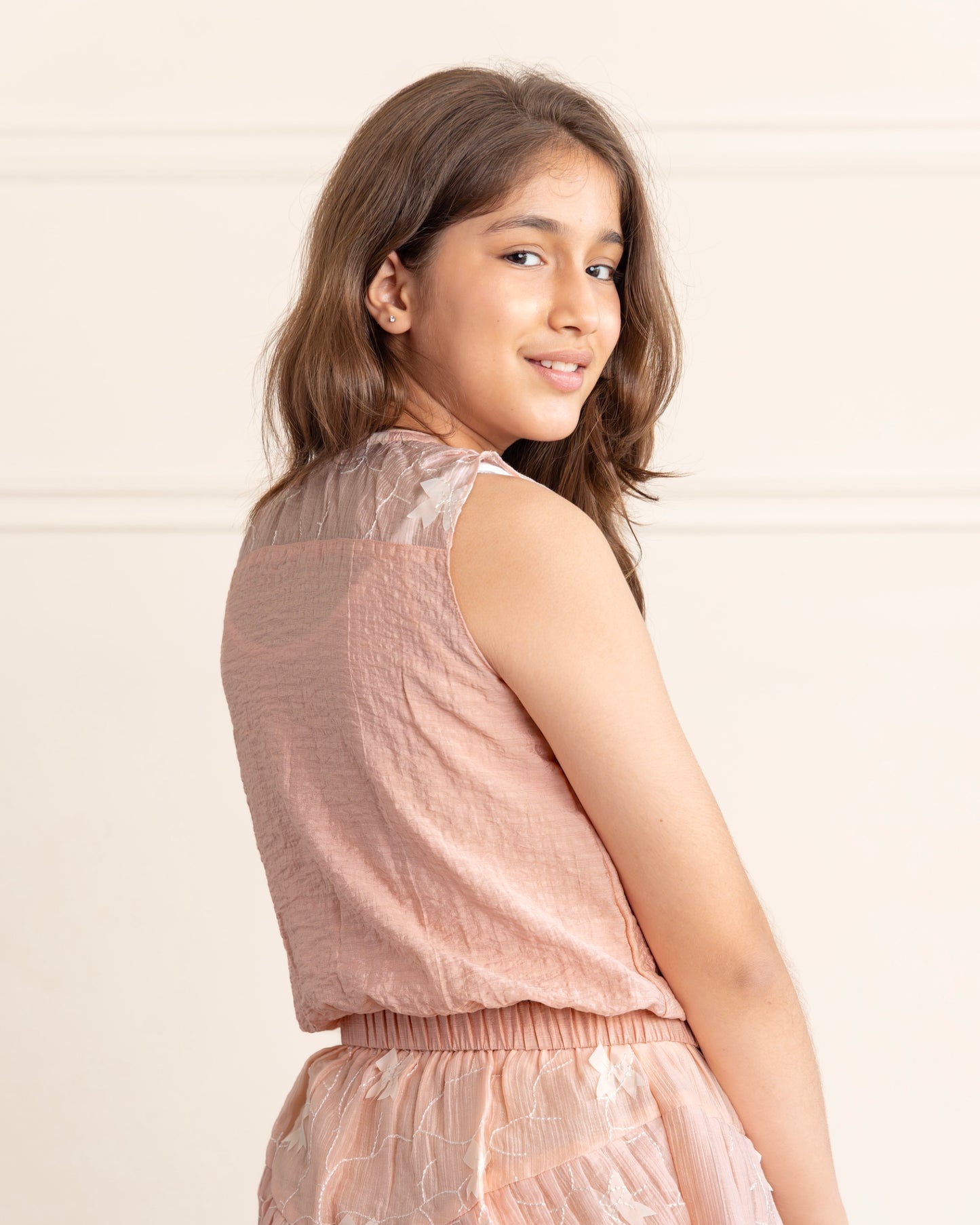 Peach Bomber Jacket- Teen