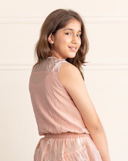 Peach Bomber Jacket- Teen