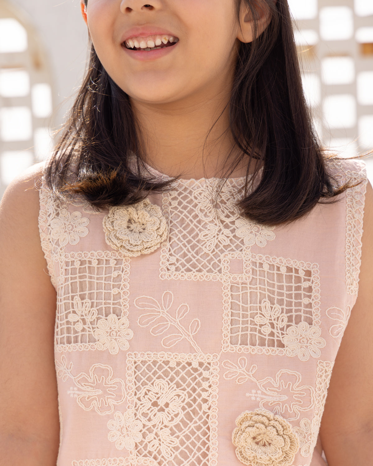 Peach Crochet Top