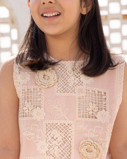 Peach Crochet Top
