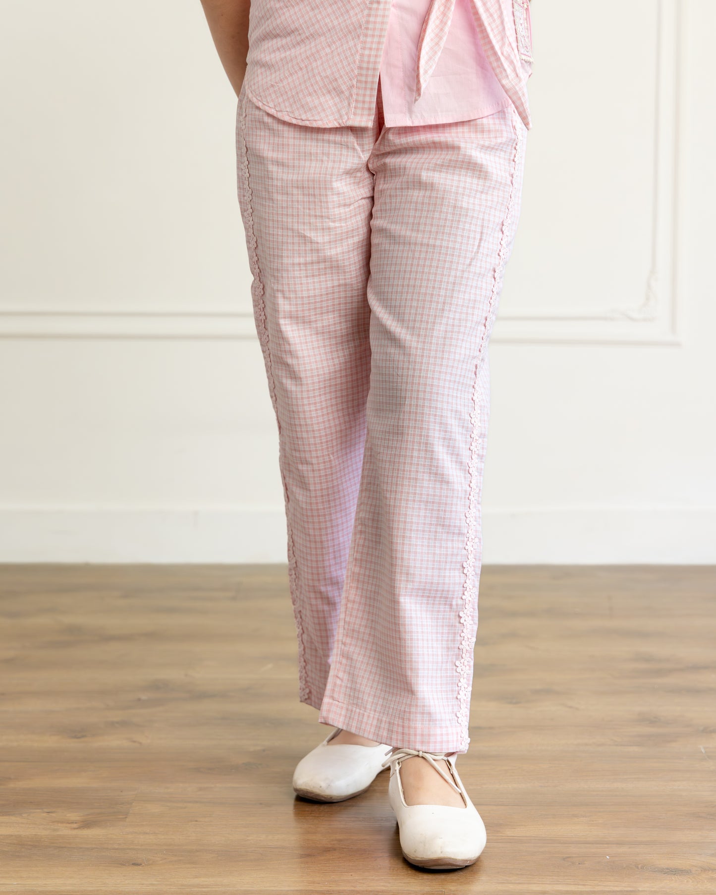 Pink Checkered-Trousers