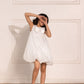 White Organza Balloon Dress