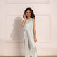 Pleated Foil Satin Jumpsuit