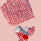 Daisy Red Gingham Set