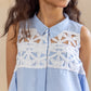 Crochet Lace Blue Dress