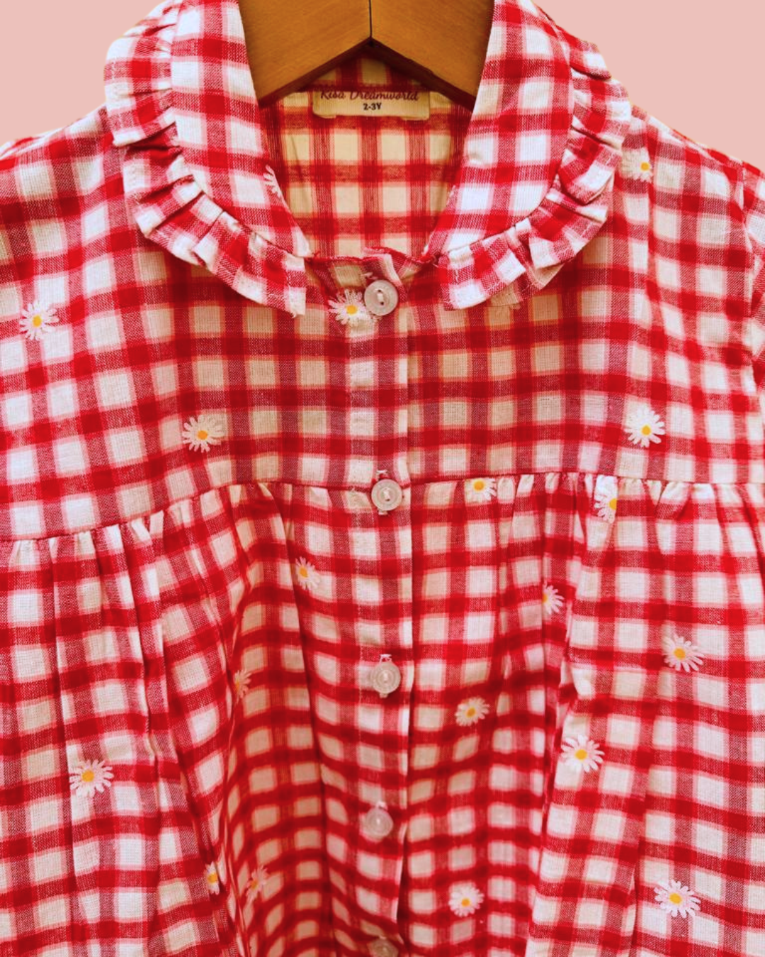 Daisy Red Gingham Set