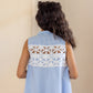 Crochet Lace Blue Dress