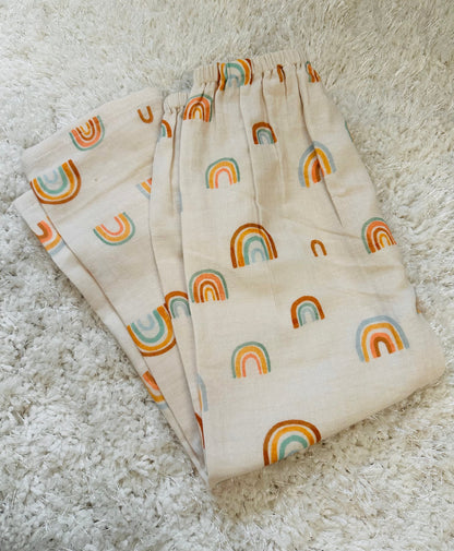 Boho Rainbow Loungewear Set For Boy With a Matching Dino RISA DREAMWORLD