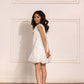 White Organza Balloon Dress