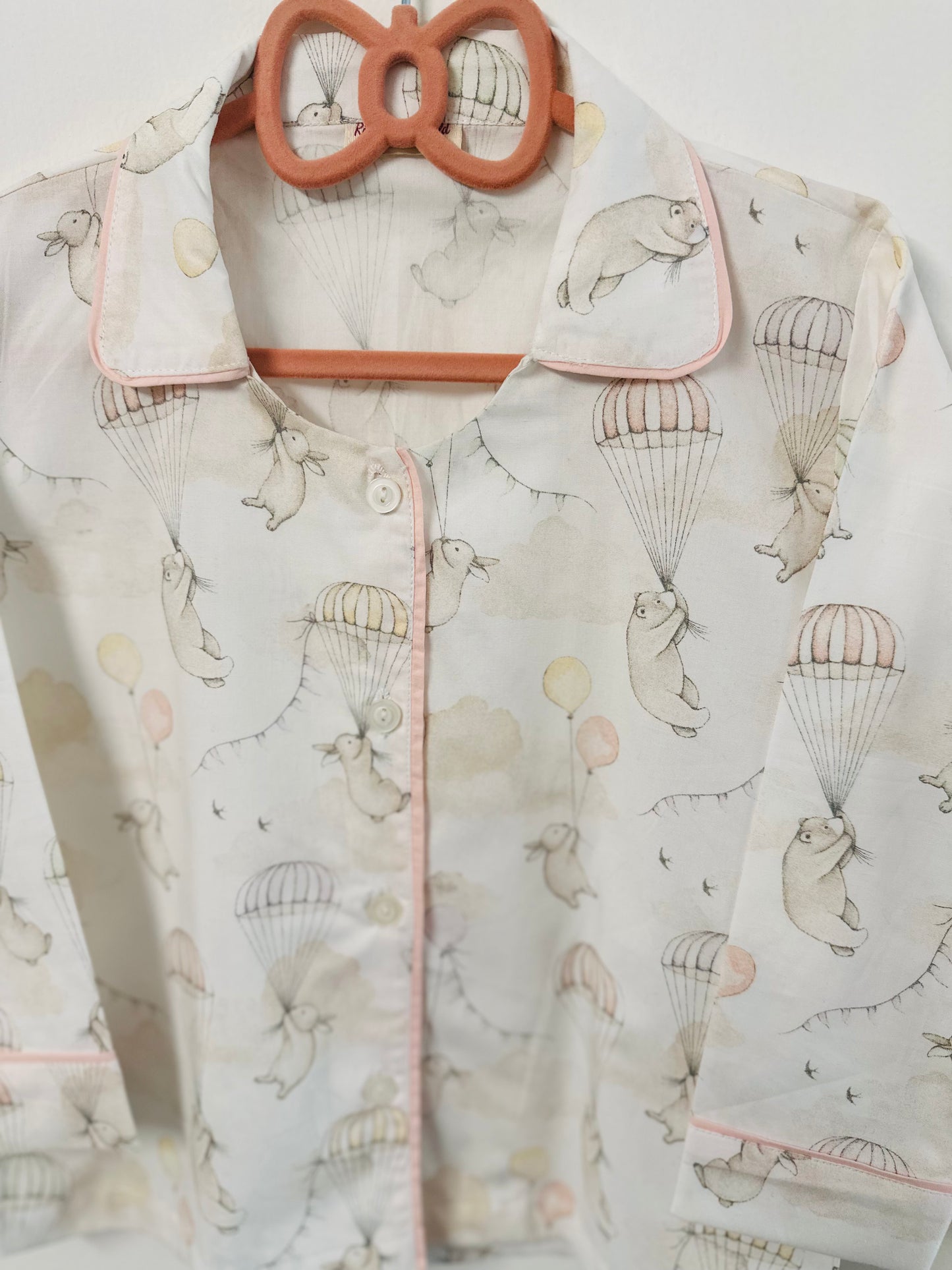 Dreamy Clouds Night Suit Set For Girl With Matching Bunny