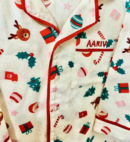 Ivory Christmas Night Suit