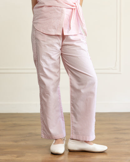 Pink Checkered-Trousers