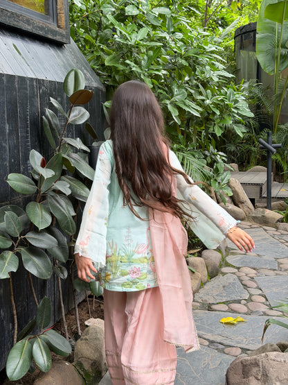 Pastel Blue Farshi Salwar Set
