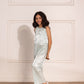 Pleated Foil Satin Jumpsuit