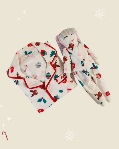 Ivory Christmas Night Suit