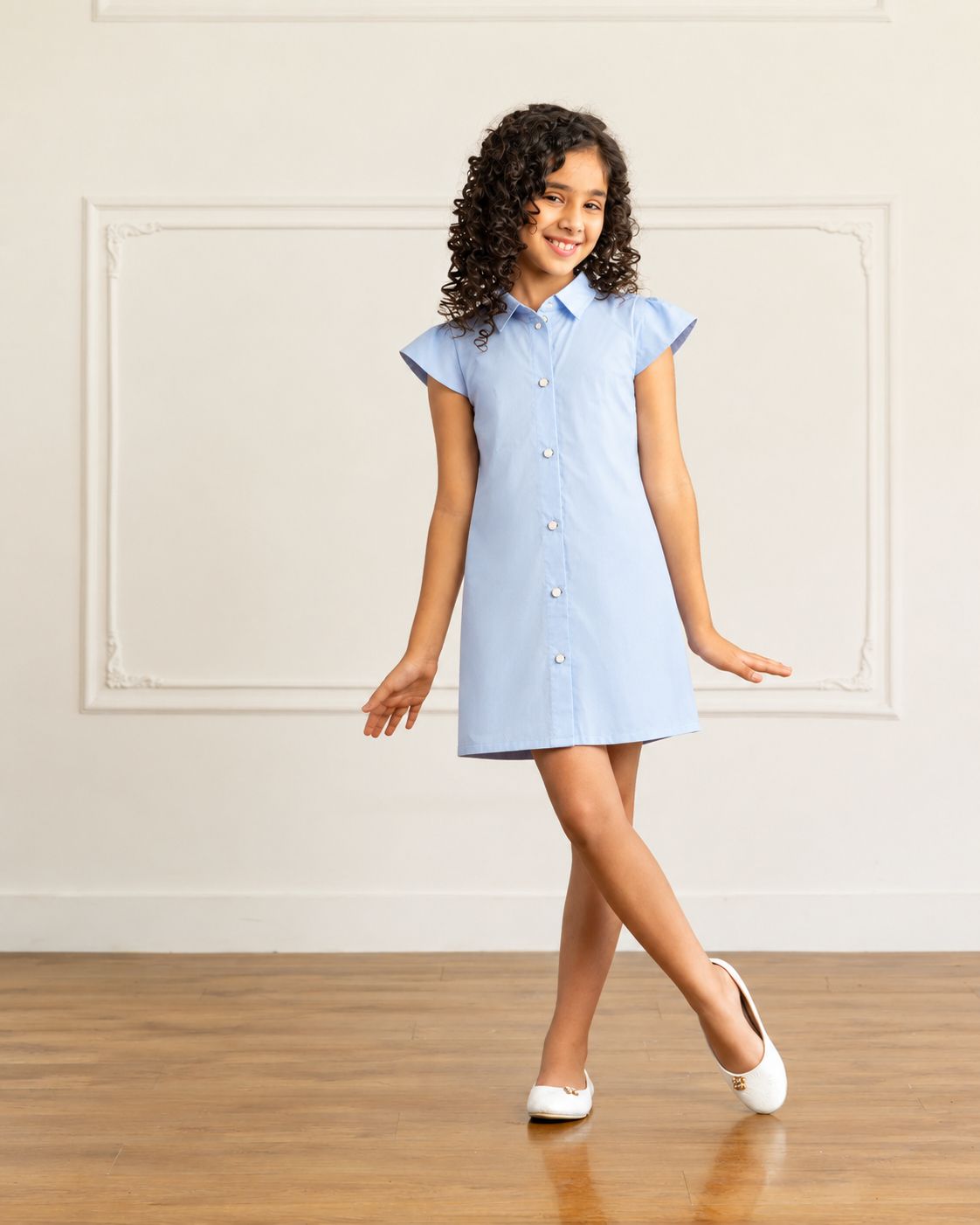 Sky Blue Wrap Dress